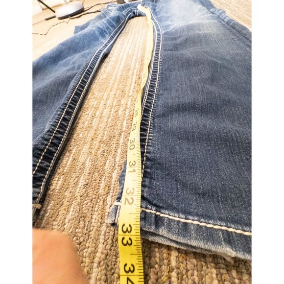 COPY - Miss Me Bootcut Size 28 Blue Jeans Low Rise Medium Wash Embellished Denim - Picture 12 of 12